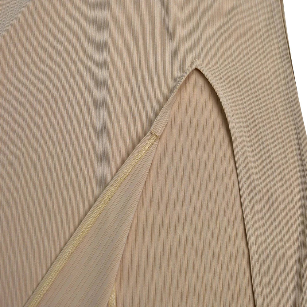 Hemp Rope Halter Neck Stacked Ruched High Slit Knit Bodycon Knotted Maxi Dress for Women Summer 2025 Birthday Sexy Party Dresses