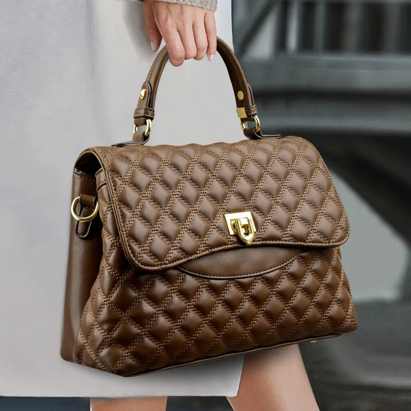 Fashionable Urban Women's Handbag 2025 Spring Season PU Material Medium Size Zipper Opening Soft Tote Bag Single Shoulder Bag