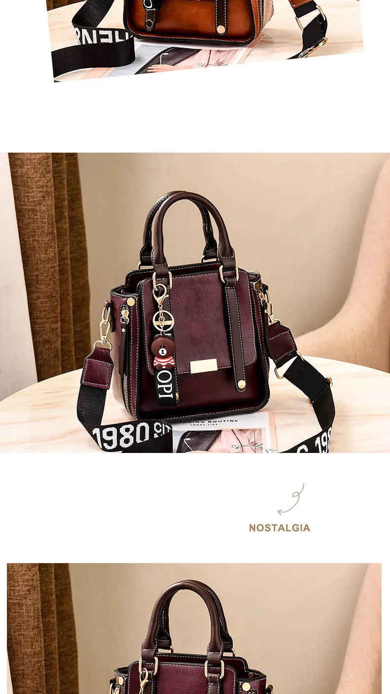 Women's Handbag Simple Casual Fashionable Retro Single Shoulder Crossbody Bag Versatile Large Capacity Shoulder Bag