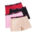 4PCS Plus Size Comfortable Women's Briefs Cute Heart-Print Women's Boxer Briefs Cotton Valentine's Day