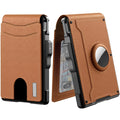 Men's Slim RFID Bifold Leather Wallet with Pop-up Aluminum Money Clip & Card Holder - Minimalist, Stylish, Secure