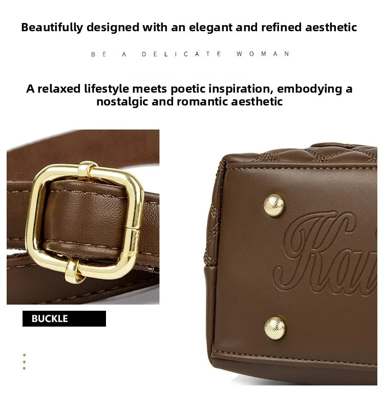 Fashionable Urban Women's Handbag 2025 Spring Season PU Material Medium Size Zipper Opening Soft Tote Bag Single Shoulder Bag
