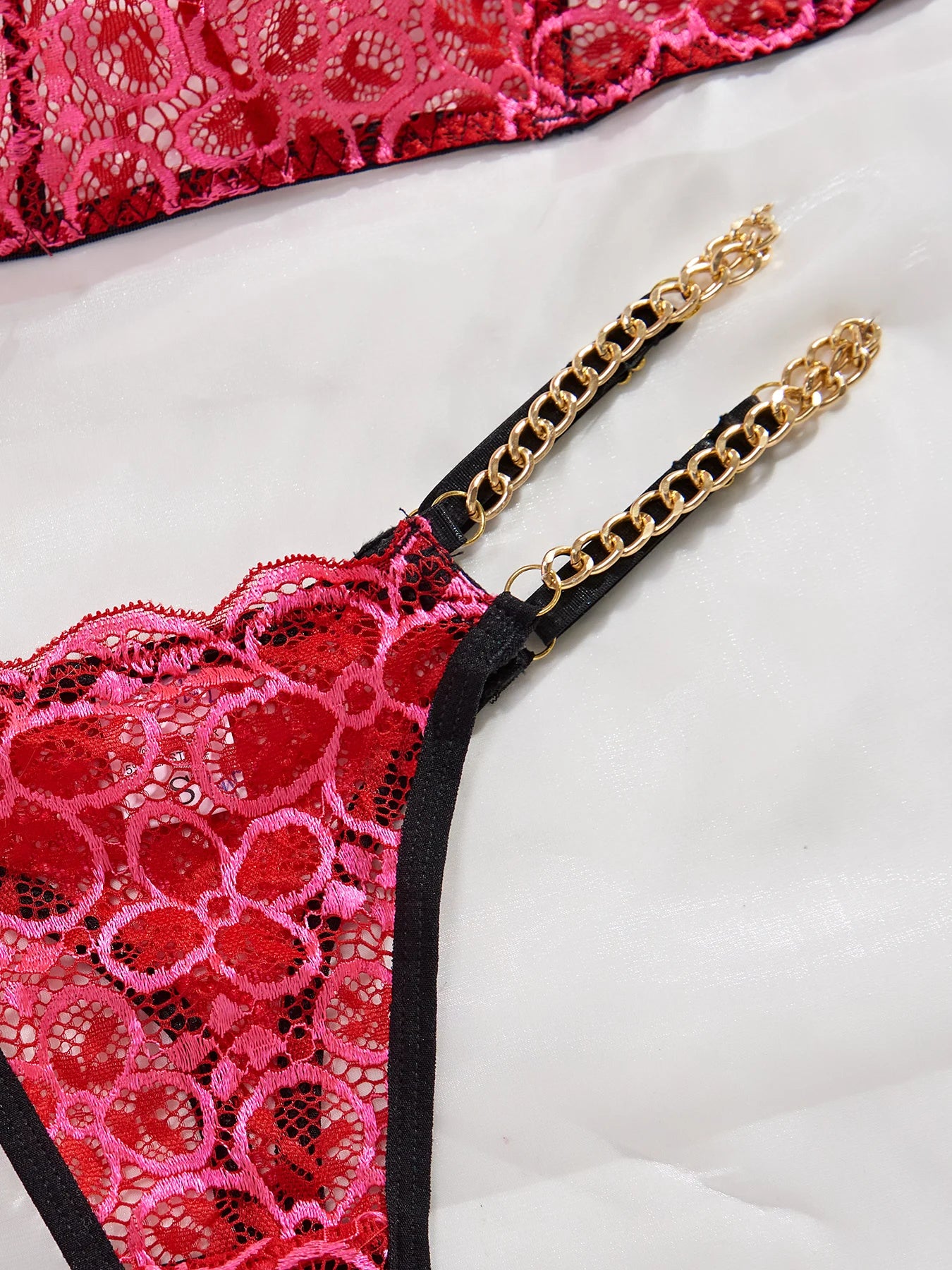 MUZISKAT Sexy Underwear Lace Splicing Leopard Pattern Sexy Party Perspective with Steel Rim Bra Two Piece Set