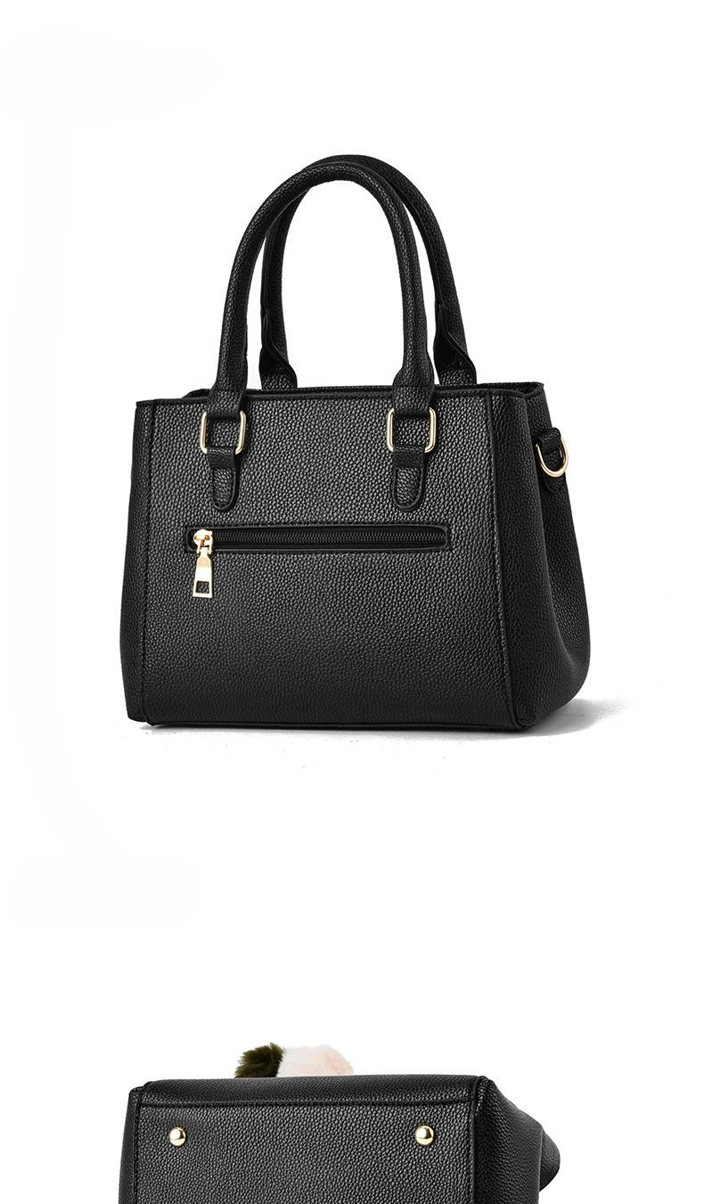 PU Leather Ladies HandBags Women Vintage Purse Plush Tassel Messenger Bags Tote Boston Shoulder Crossbody Bag