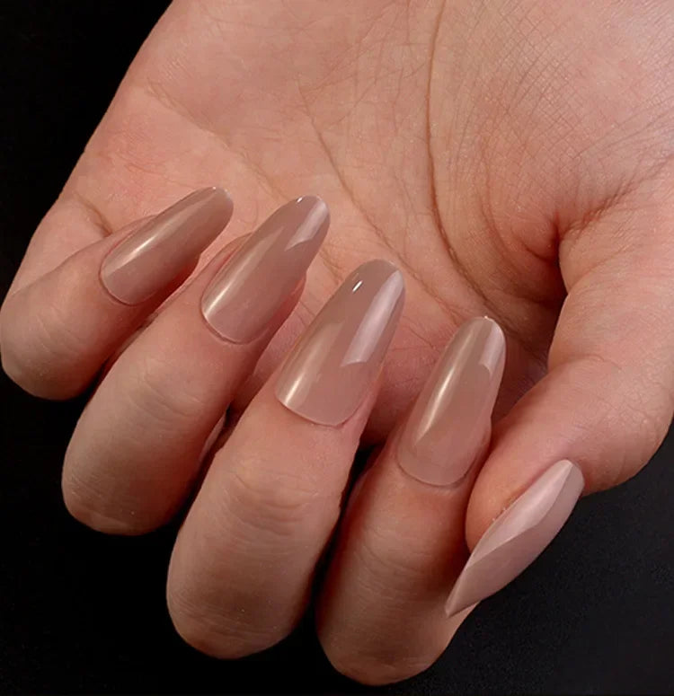 140PCS Skin Tones Press on Nails 3-IN-1 Nude Natural Soft Nail Tips Set Ultra-Fit Gel Nail Extensions Easy Manicure DIY