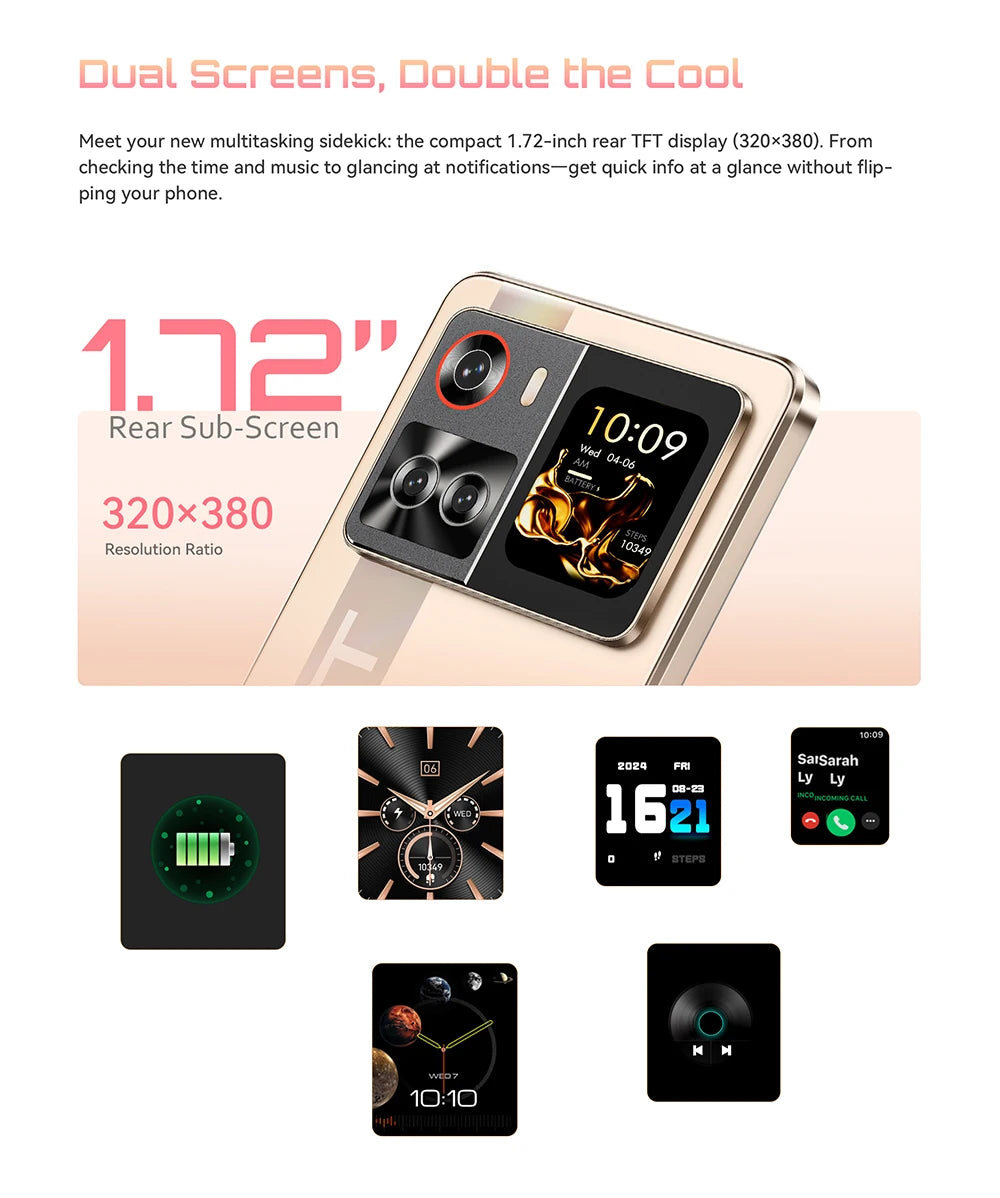 Cubot X100 16GB(8+8) RAM+256GB ROM 64MP Camera 5100mAh Android 15 Dimensity 7025 5G Smartphone 6.88" 120Hz 33W NFC Mobile Phone