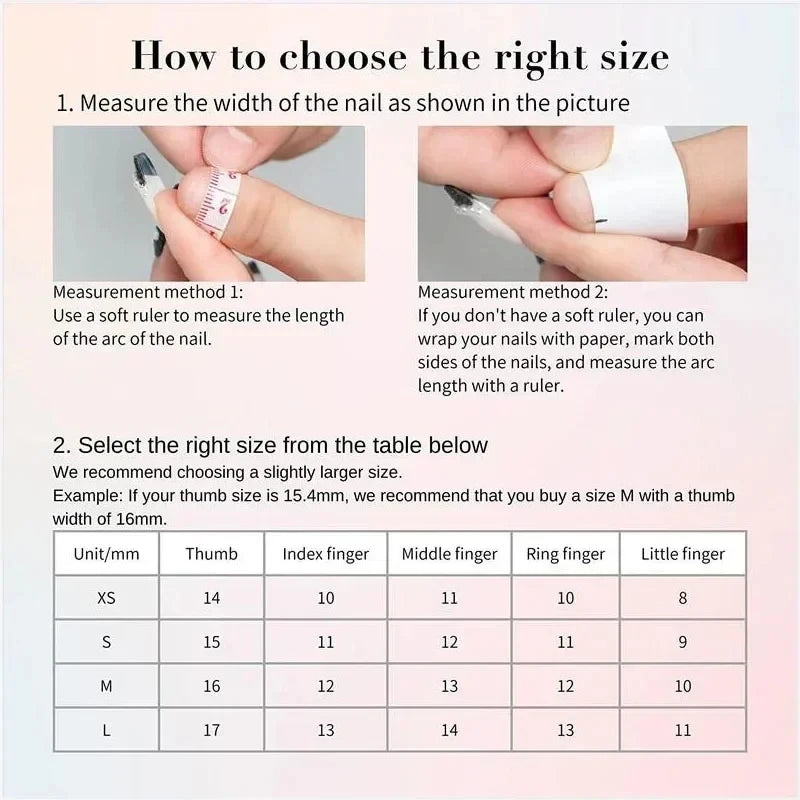 10pcs Handmade Gothic Press on Nails Punk Dark 3D Musical Note Design False Nails Fashion Duckbilled French Fake Nail Tips