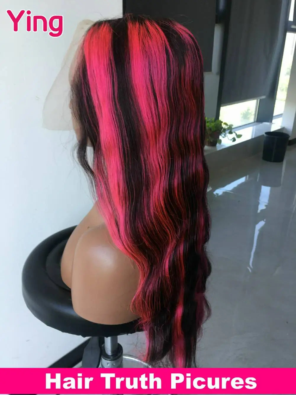 Pink Highlight 13x6 Lace Front Wig Pre Plucked Body Wave Colored Human Hair Wigs Transparent Peruvian Remy Hair For Black Women