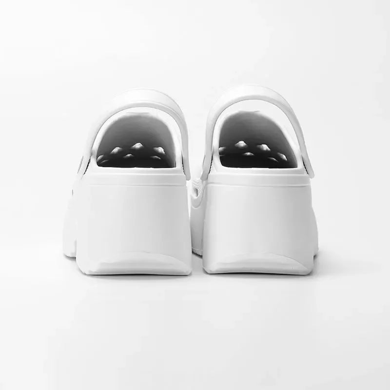 Chunky Platform Clogs Sandals for Women 2024 Summer Non-Slip Beach Slippers Woman Thick Bottom Eva Wedges Sandles Garden Shoes