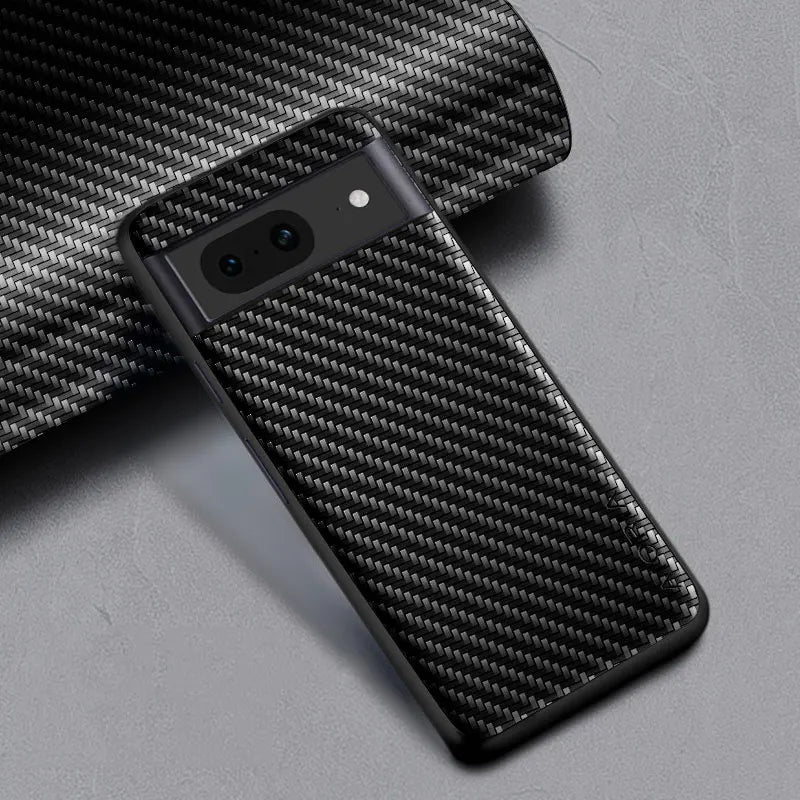 Carbon Fiber Shockproof Slim Case For Google Pixel 8 7A 6A 8 7 6 Pro Non-Slip Full Body Protective Phone Case
