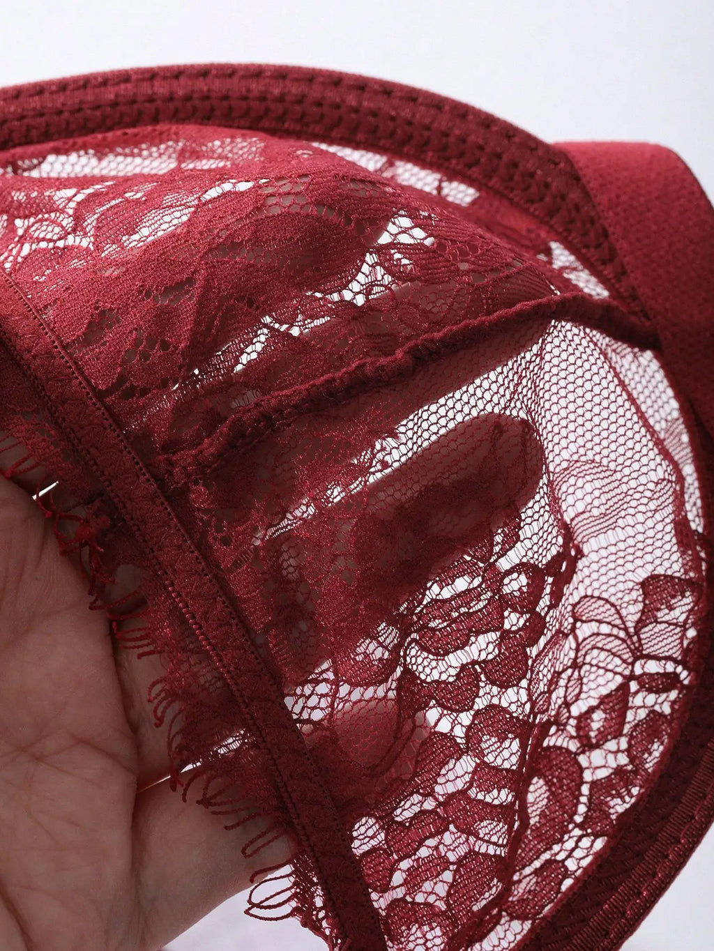Lace Underwire Hollow Out Tied-Up Sexy Lingerie Set For Women