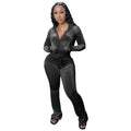 Fashion Sexy Slim 2 Piece Set For Women Casual Solid Hooded Zip Tops+High Waist Pants Sets Outfits Lady Sports Women's Clothing