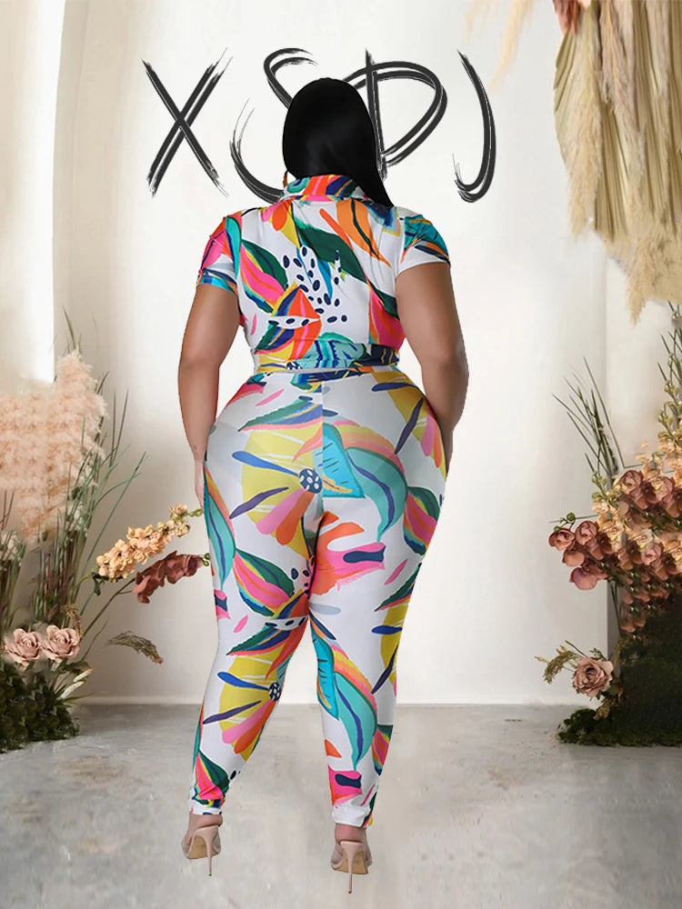 Summer Suit Ladies Satin Silk Top and Pants Sexy Plus Size 2 Piece Set Women Outfit Casual Elegant Wholesale Dropshipping