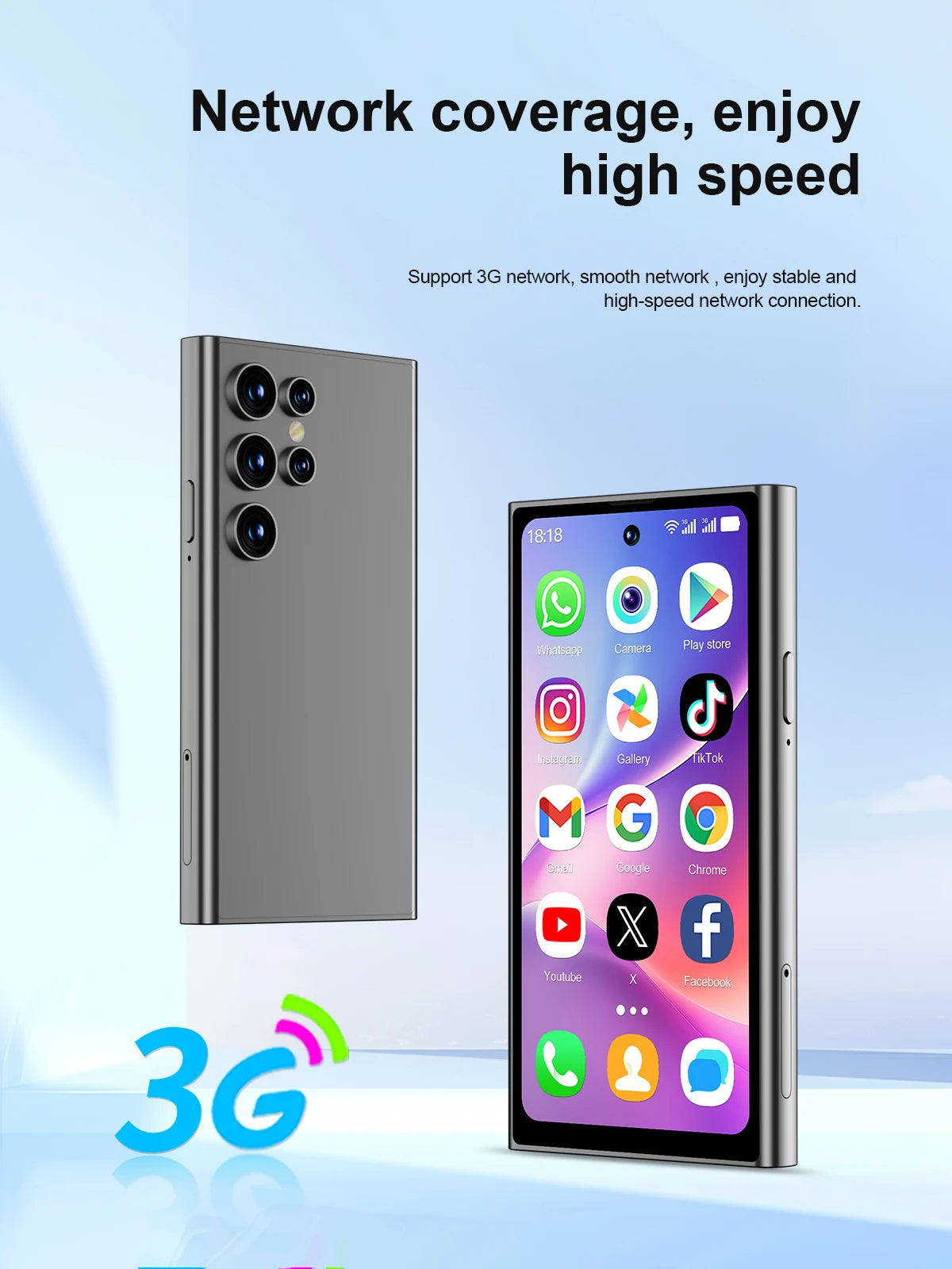 SERVO S27 Mini Smart Phone Android 10.0 WCDMA 3G Cellular Dual SIM 4.0" Display GPS 2000mAh 2+16GB Pocket Smartphones Play Store