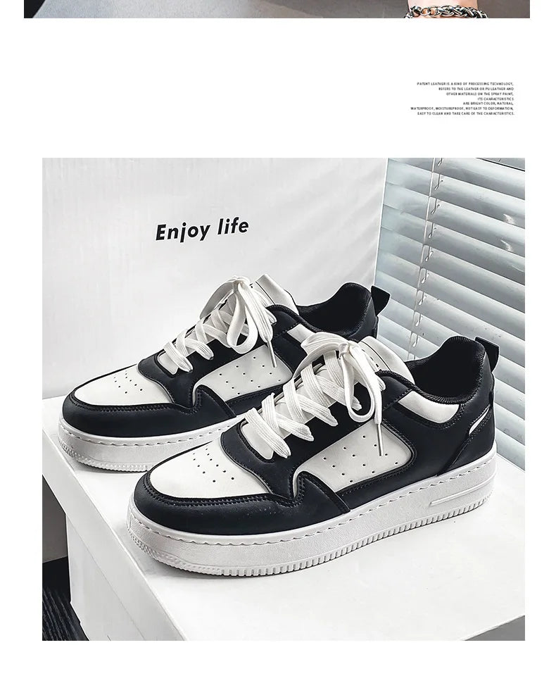 Men's New Breathable Sneakers, Versatile Thick-Soled White Sneakers, Sports Casual Sneakers, Running Shoes
