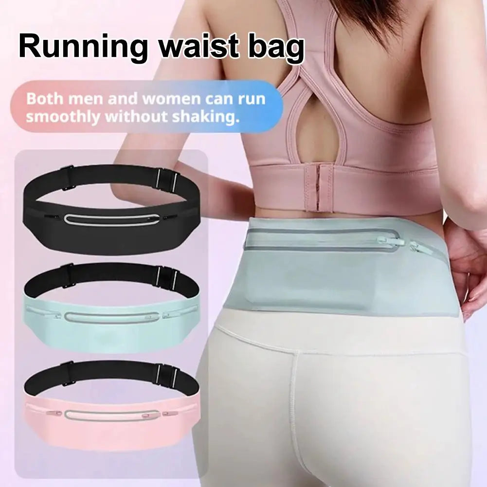Sports Waist Pack Fanny Pack Wallet Adjustable Men Women Running Pouch Belt Portable Phone Holder Gym Bum Outdoor Running Bags