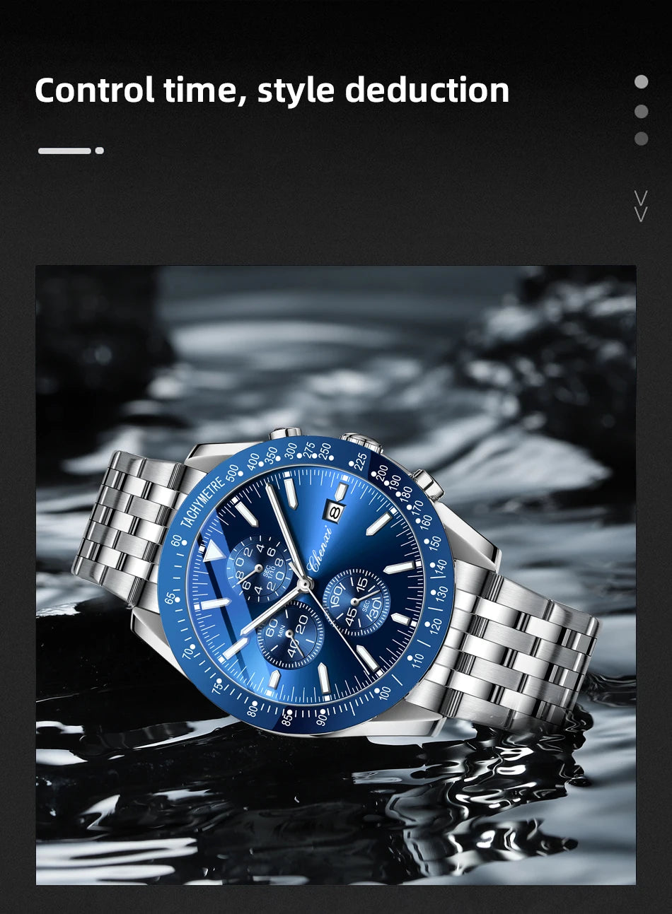 CHENXI Top Luxury Brand Men's Quartz Watch Series Waterproof Stainless Steel Elegant Wristwatch Classic Design for Gentlemen
