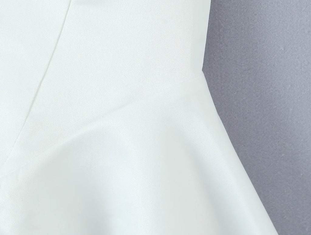 2025 Sexy White Wire Bra Corset Style Satin Sling Dress Women Slim Fit Low Waist Short Ball Gown Swing Dresses Femme Robe Red