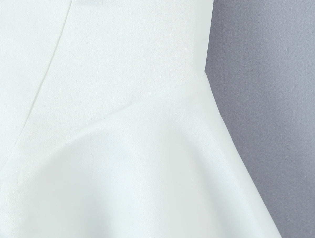2025 Sexy White Wire Bra Corset Style Satin Sling Dress Women Slim Fit Low Waist Short Ball Gown Swing Dresses Femme Robe Red