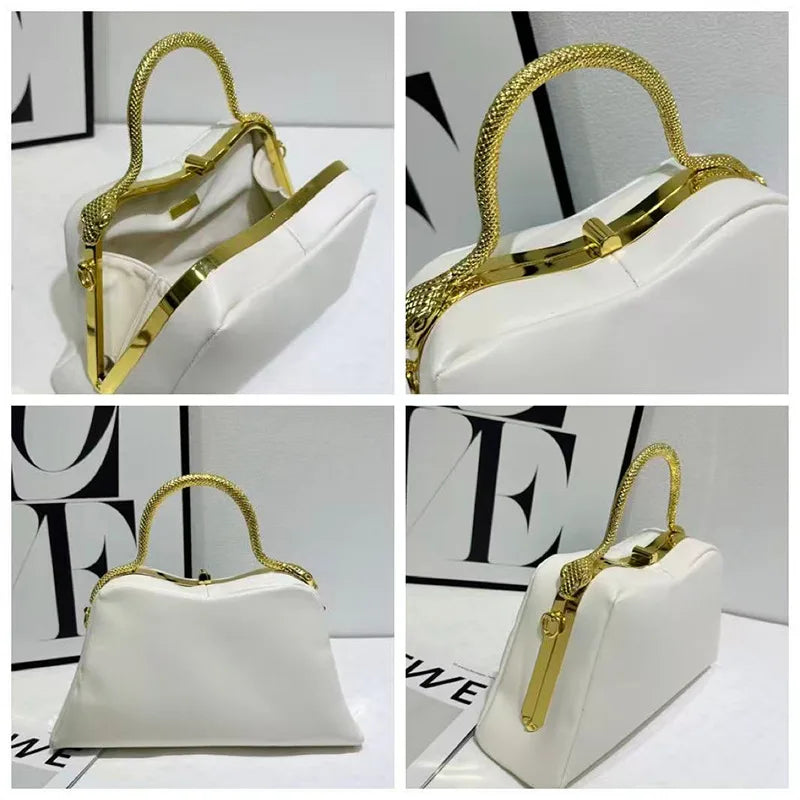 Luxury Designer Handbag for Women 2026 New Retro Commuter Clip Bag Ladies Crossbody Bag