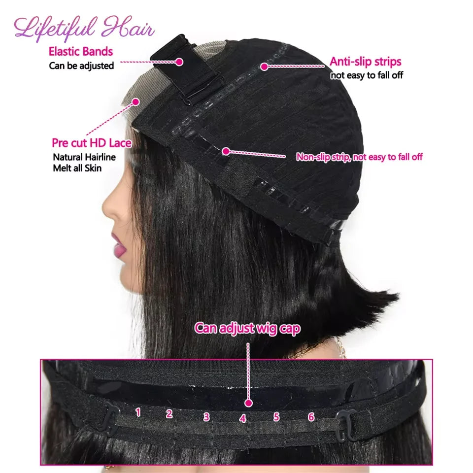 Water Wave 4x4 Glueless Bob Wigs Human Hair Brazilian Hair Wigs For Women Curly Wigs On Clearance Sale Glueless Wigs Human Hair