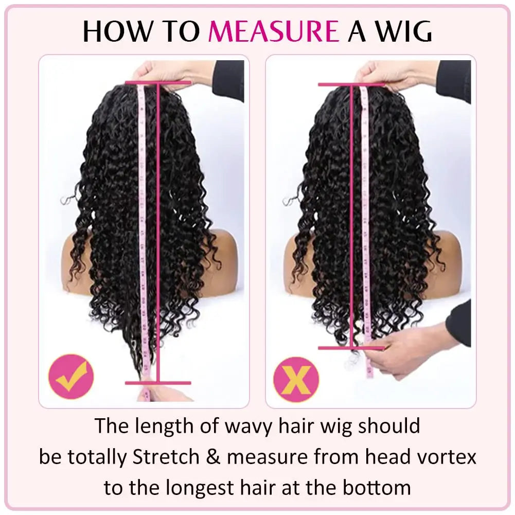 Deep Wave Frontal Wig 13x4 13x6 Hd Transparent Lace Frontal Wig 5X5 6X4 Glueless Wig 28 30 Inch Curly Lace Front Human Hair Wigs