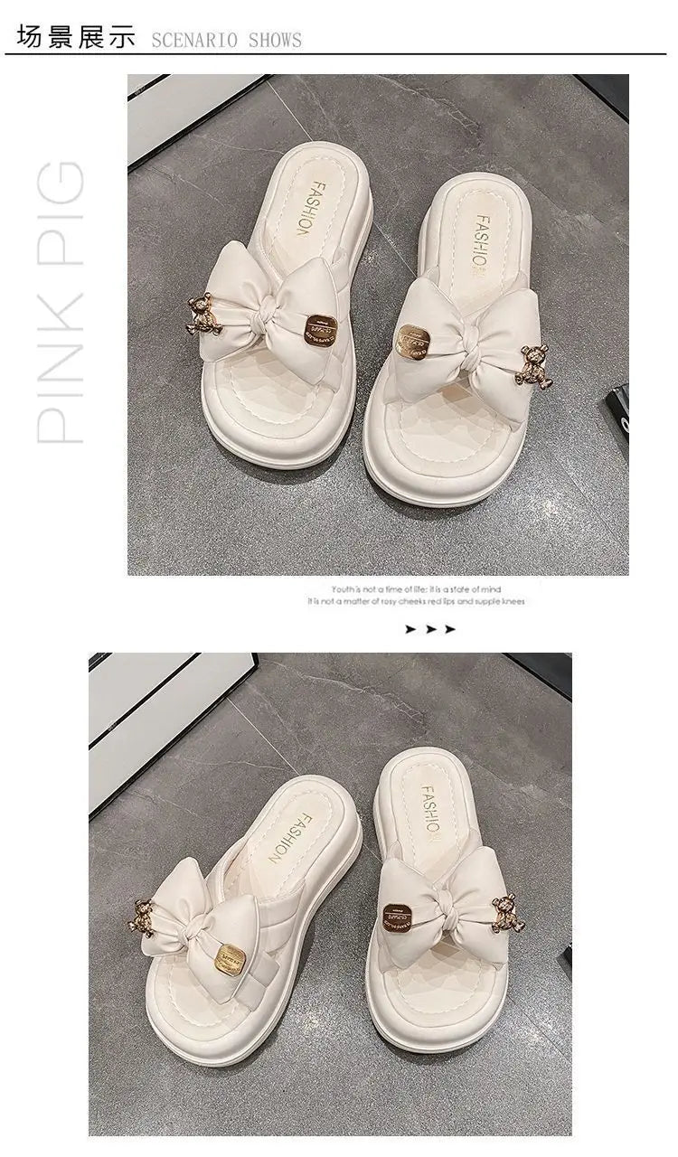 Women Chunky Platform Sandals Casual Anti-slip Slides Summer Wedge Slippers Woman Fashion EVA Outdoor Beach Slippers Flip Flops