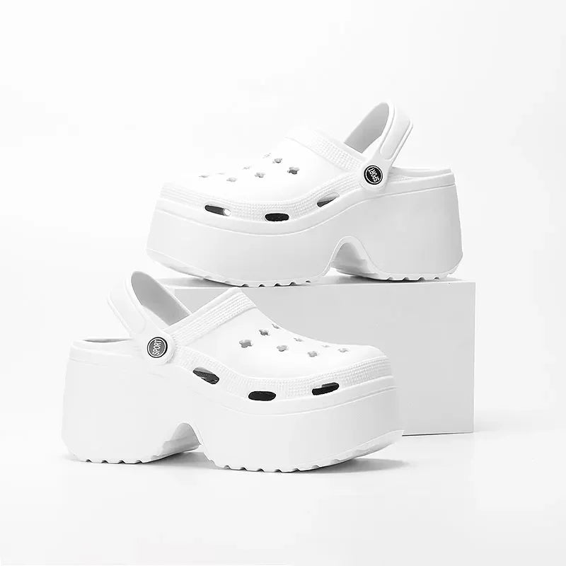Chunky Platform Clogs Sandals for Women 2024 Summer Non-Slip Beach Slippers Woman Thick Bottom Eva Wedges Sandles Garden Shoes