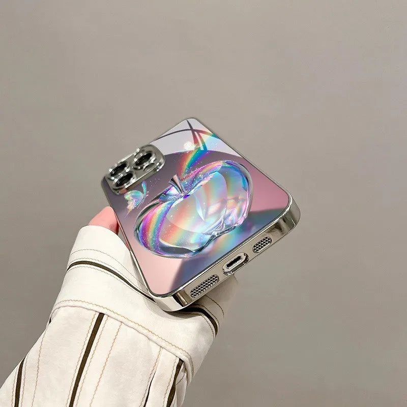 Colorful Butterfly Pattern Phone Case for iPhone 17 16e 16 15 14 13 12 Mini 11 Pro XS Air Plus Luxury Tempered Glass Cover