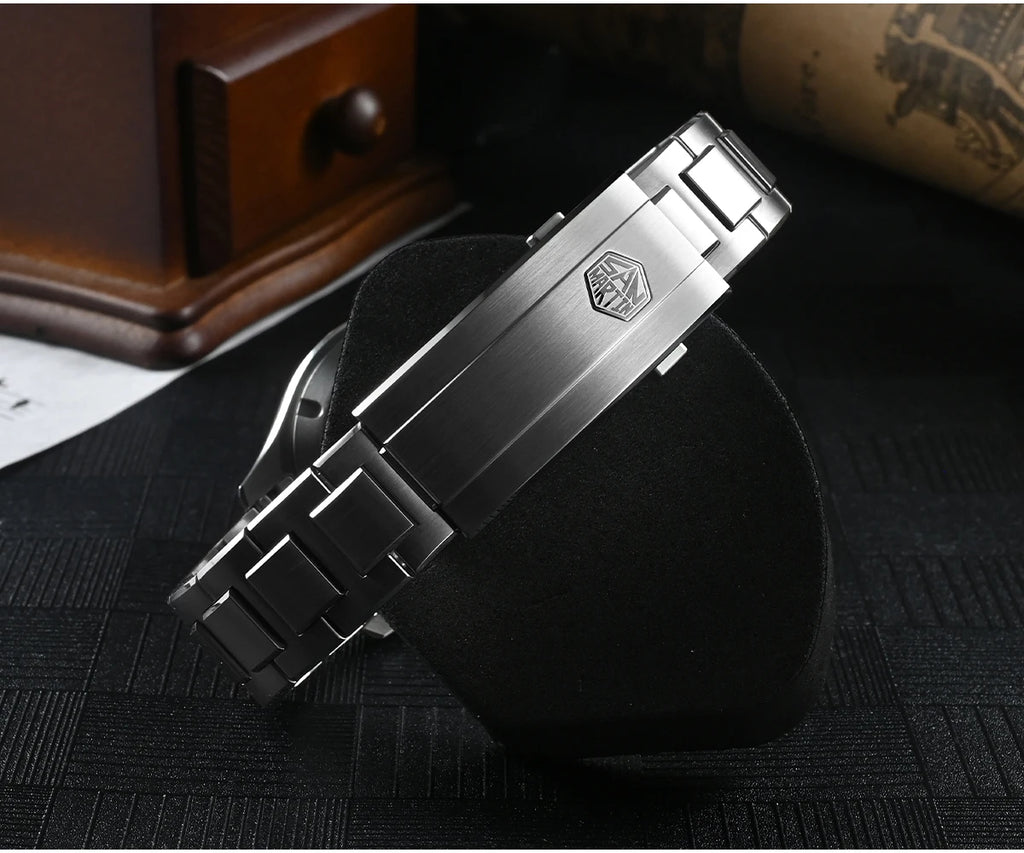 San Martin 39mm Miyota 9015 Splicing MOP Dial Men Automatic Watch 3H Date BGW-X1 Luminous Sapphire 10Bar Waterproof SN0150