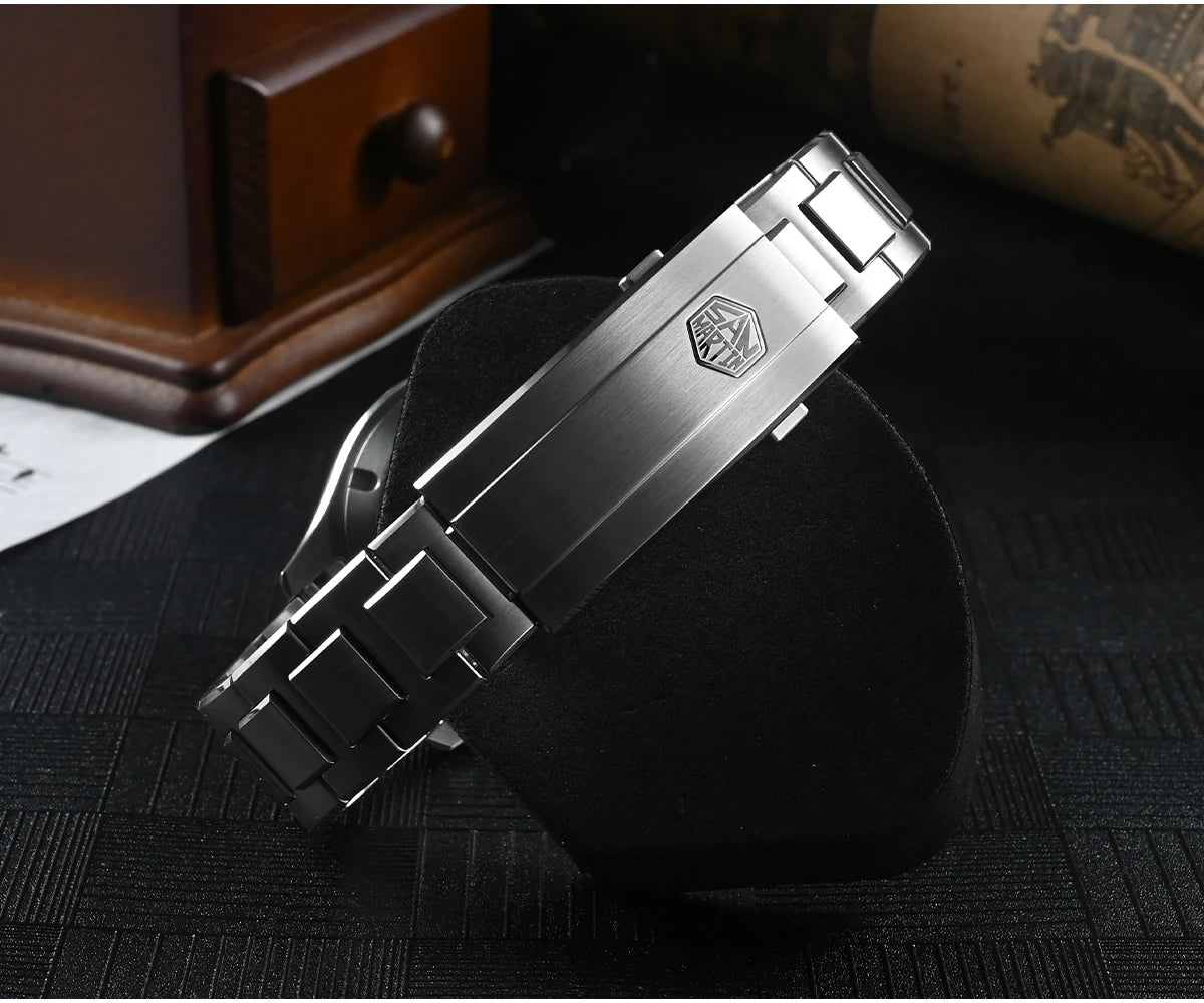 San Martin 39mm Miyota 9015 Splicing MOP Dial Men Automatic Watch 3H Date BGW-X1 Luminous Sapphire 10Bar Waterproof SN0150