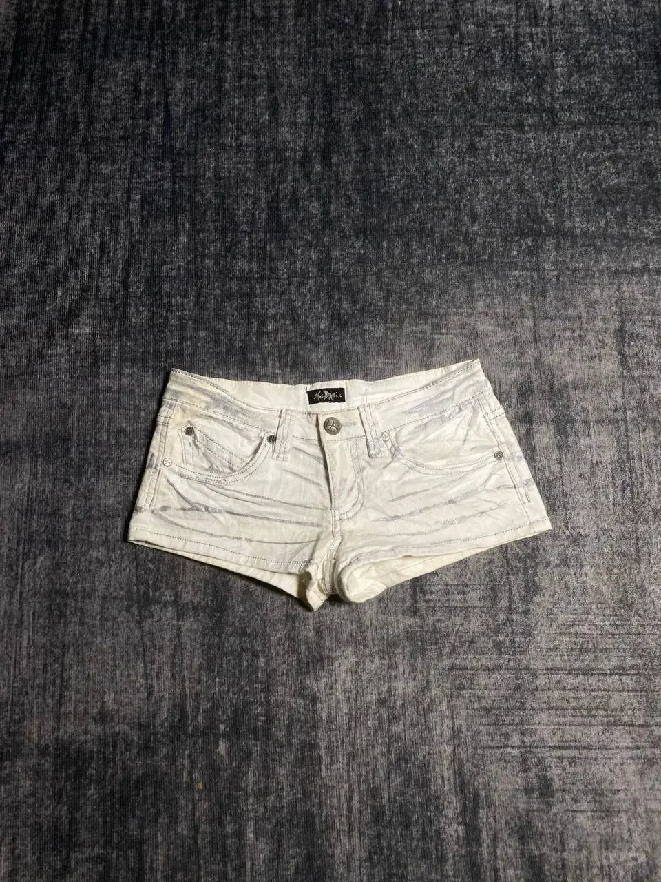 Y2k Summer Hot Girl Cowboy Shorts Women Harajuku Retro English Embroidered Super Shorts Fashion Gothic Punk Low Waist Shorts
