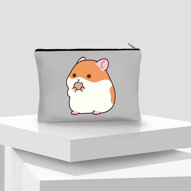 Guinea Pig Cartoon Lipstick Makeup Case Travel Stationery Storage Best Gift for Sister Friends Women Travel Cosmetic Pouch Bag