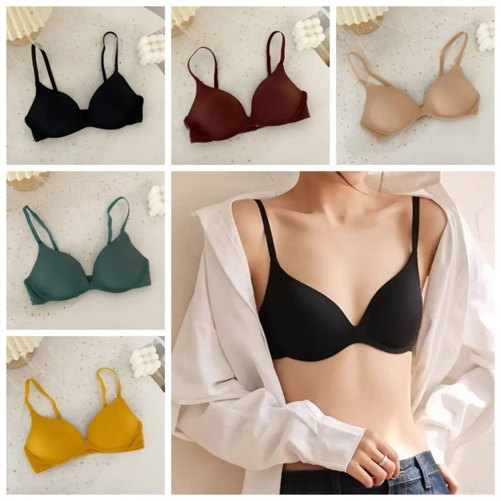 Fashion Adjustable Push Up Bra Shockproof Anti-sagging Seamless Underwear Lingerie Brassiere for Women Women