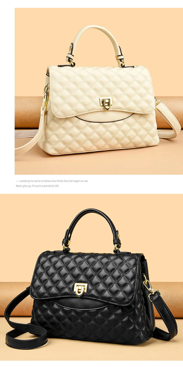 Fashionable Urban Women's Handbag 2025 Spring Season PU Material Medium Size Zipper Opening Soft Tote Bag Single Shoulder Bag