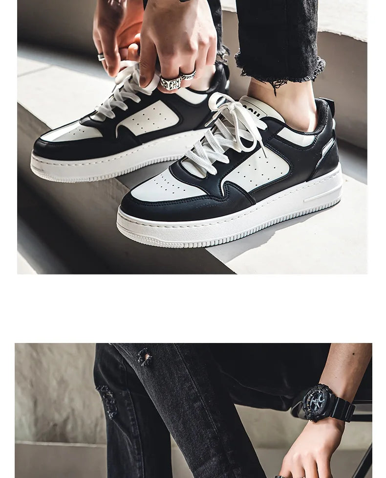 Men's New Breathable Sneakers, Versatile Thick-Soled White Sneakers, Sports Casual Sneakers, Running Shoes