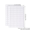 200pcs Press-on Nails Art Double-Sided Adhesive Tapes Clear Grid Jelly Glue Stickers for False Nail Display Practice Stand Holde