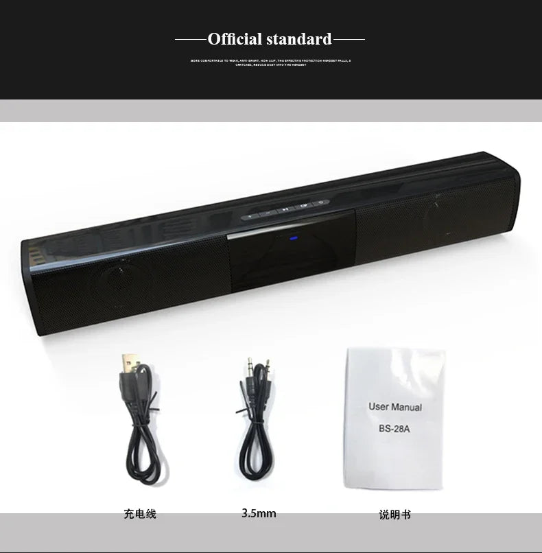 Super Powerful Sound Bar Portable Wireless Bluetooth Speaker Surround Stereo Home TV Sound Box Subwoofer FM Radio caixa de som