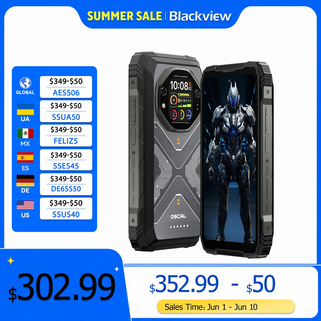 Blackview OSCAL TANK 1 5G Rugged Smartphone,20000mAh/55W, 6,78" FHD+ 120Hz Display, MTK7050,Android Camera,IP68/IP69K/GPS/NFC
