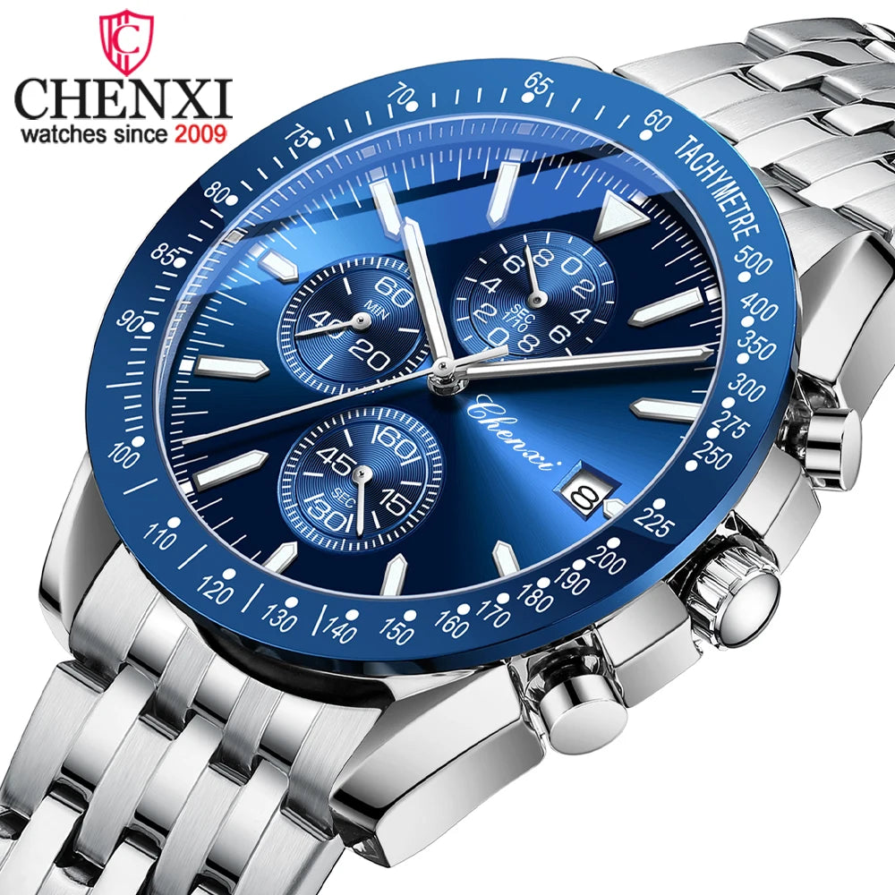 CHENXI Top Luxury Brand Men's Quartz Watch Series Waterproof Stainless Steel Elegant Wristwatch Classic Design for Gentlemen