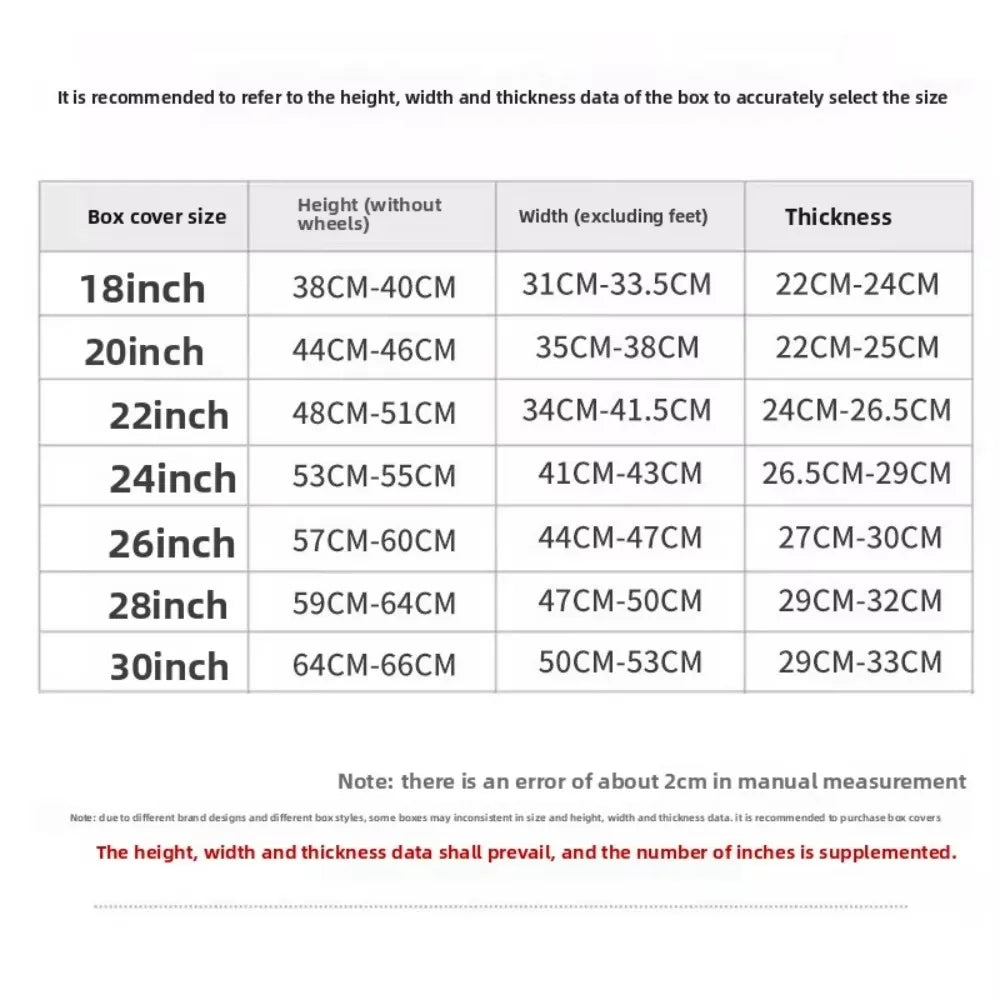 Full Transparent Luggage Protective Cover Waterproof PVC Suitcase Case Suit for 18-30 Inch Trolley Suitcase Dustproof Cover