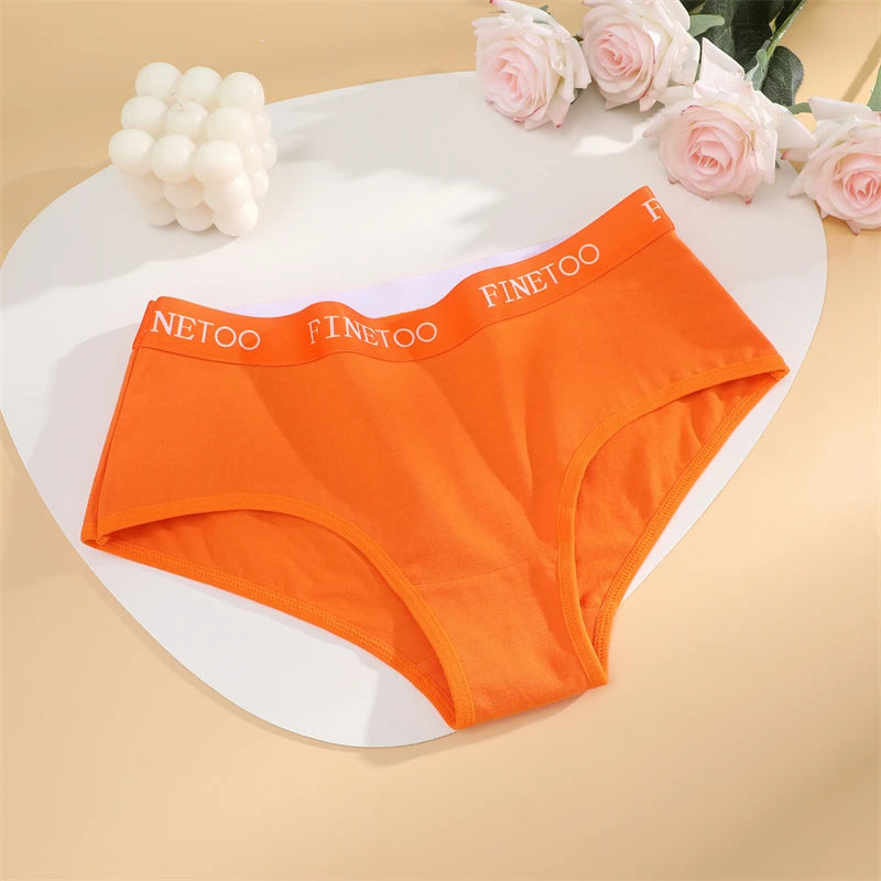 5Pcs/Set Women Cotton Panties Female Middle Waist Sexy Panties Seamless S-XL Underwear Solid Color Bikini Girls Intimates Briefs