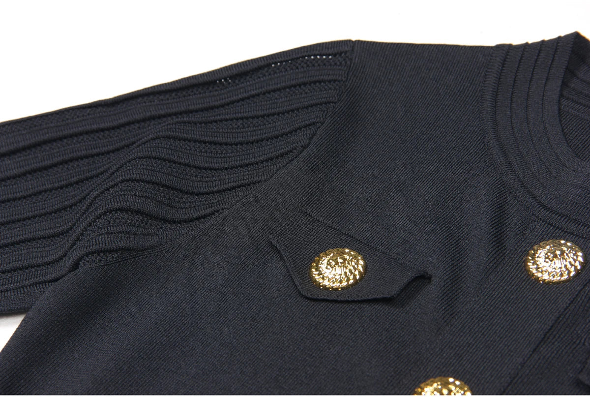 SML Spot 2024 European and American Summer New Fashion High Quality Knitted Round Neck Slim Slim A-Line Dress Women