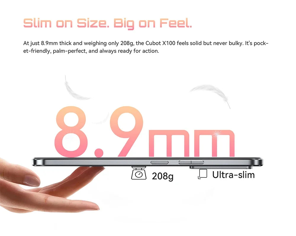 Cubot X100 16GB(8+8) RAM+256GB ROM 64MP Camera 5100mAh Android 15 Dimensity 7025 5G Smartphone 6.88" 120Hz 33W NFC Mobile Phone