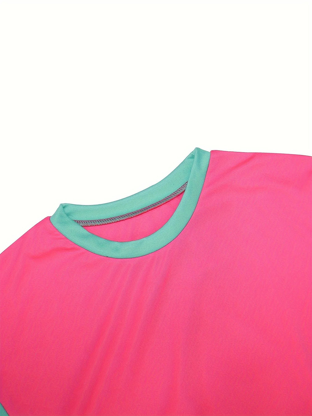 New Patchwork Casual Sporty 2 Piece Sets Women 2025 Summer Trend O-Neck Short Sleeve Tops And Shorts Matching Fitness Tracksuits