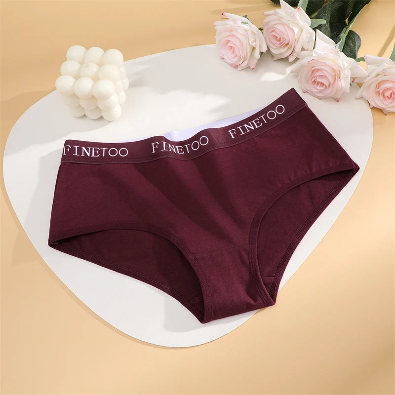 5Pcs/Set Women Cotton Panties Female Middle Waist Sexy Panties Seamless S-XL Underwear Solid Color Bikini Girls Intimates Briefs