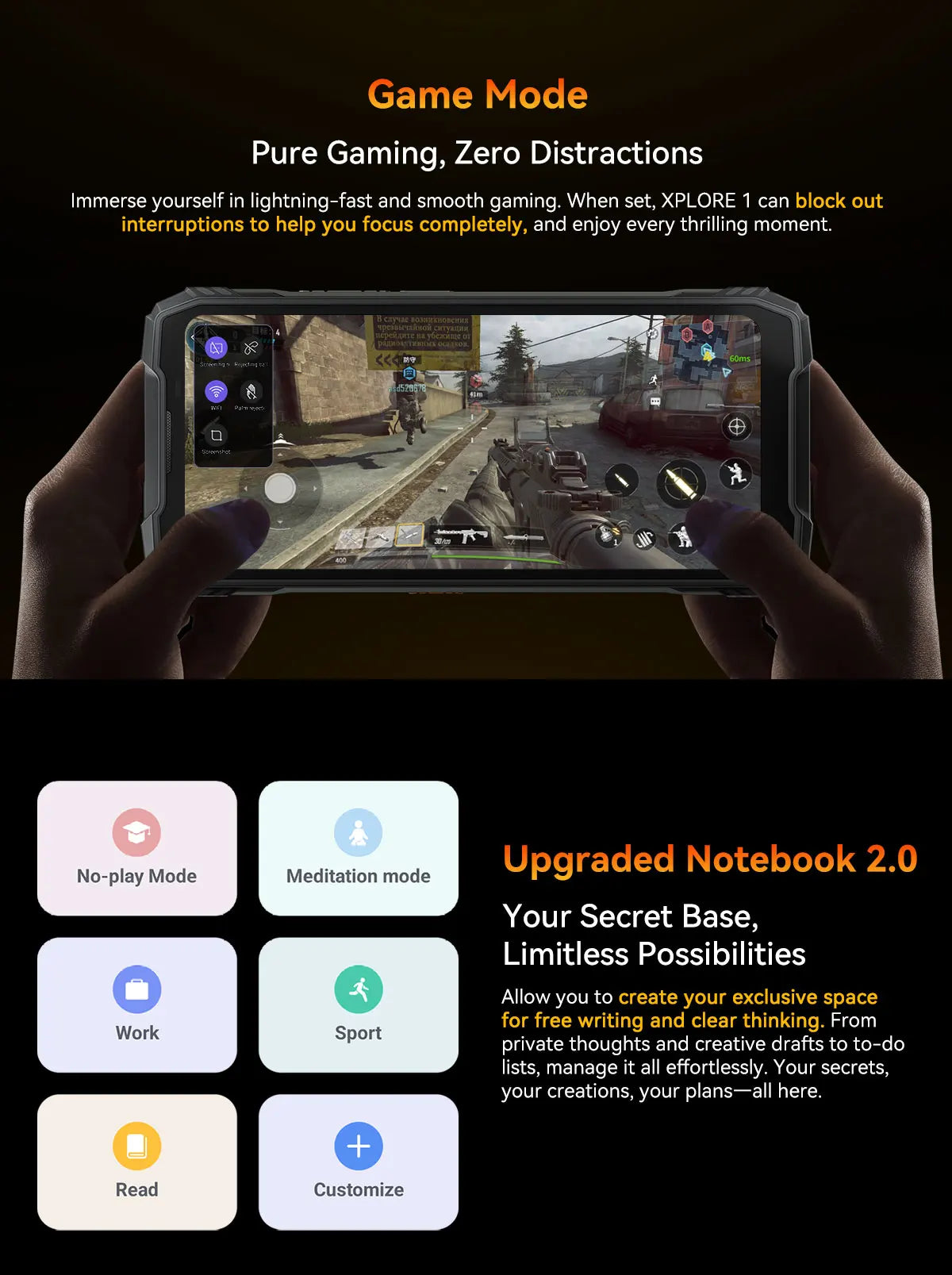 Blackview XPLORE 1 Outdoor Mobile Phone, 5G Waterproof Rugged Smartphone Android 15, 6.78'' 2.4K Display, 16GB+512GB, 20000mAh