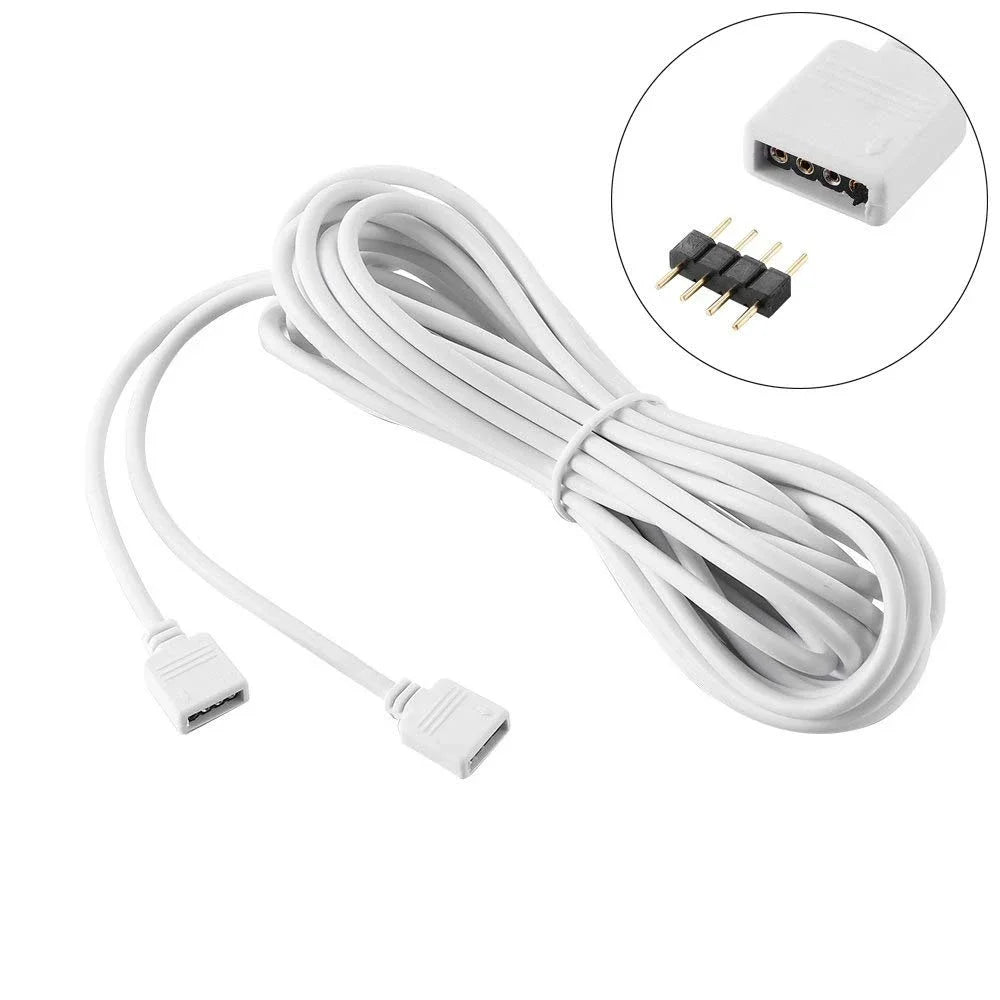 1-10pcs 3 4 Pin RGB Connector 1m  Extension Cable RGB LED Tape Power Cable 12V 4pin 5V 3pin for ARGB RGB Led Strip Light PC Fan