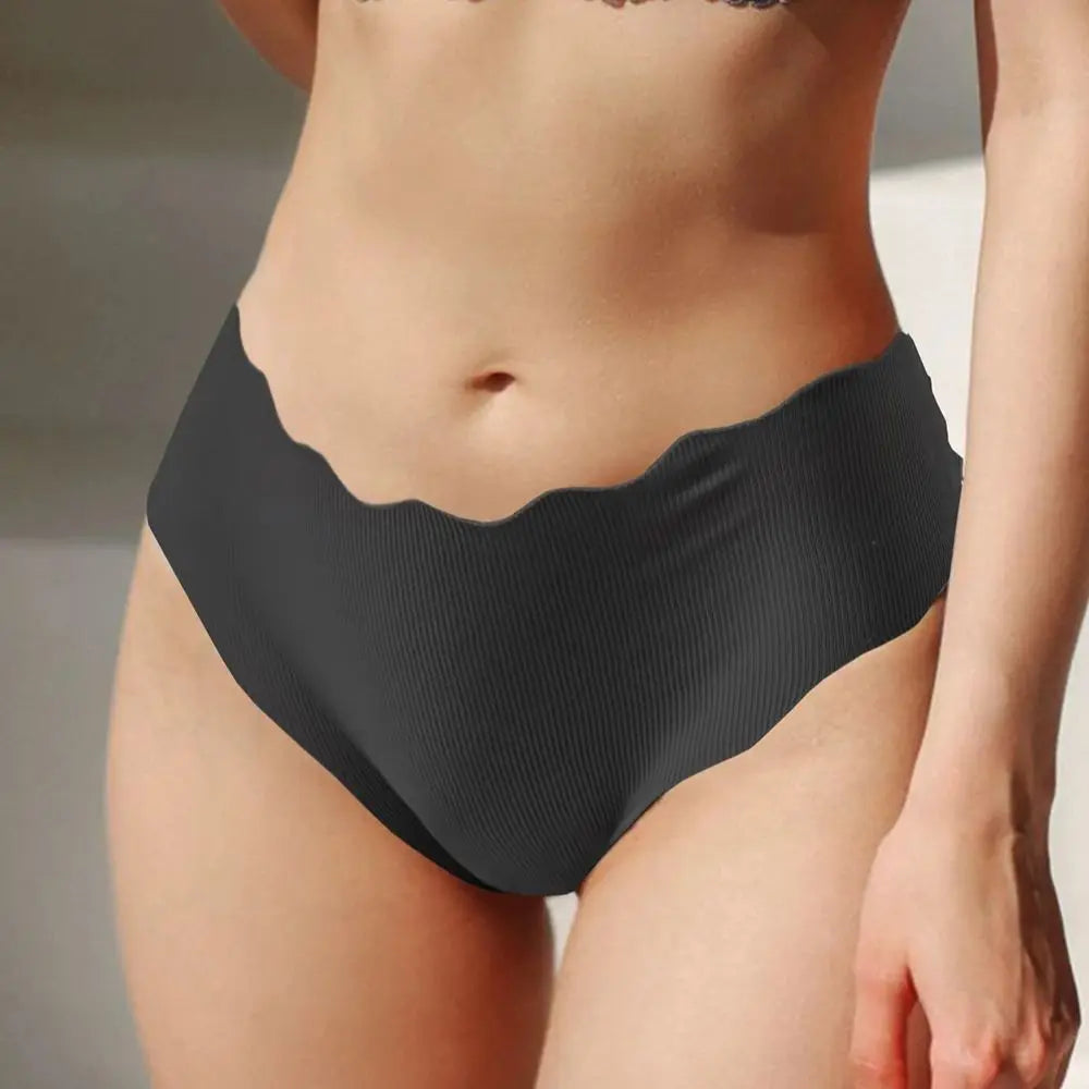 GICZI 10Pcs/Set Women's Panties Seamless Ice Silk Underwear for Woman Multicolor Striped Briefs 2024 New Fashion Underpants S-L