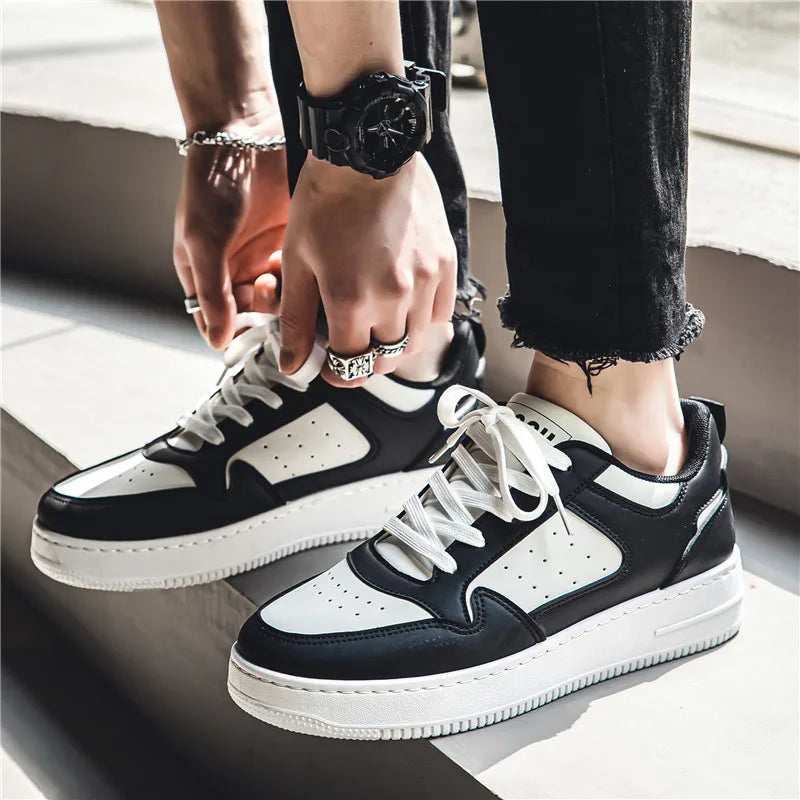 Men's New Breathable Sneakers, Versatile Thick-Soled White Sneakers, Sports Casual Sneakers, Running Shoes